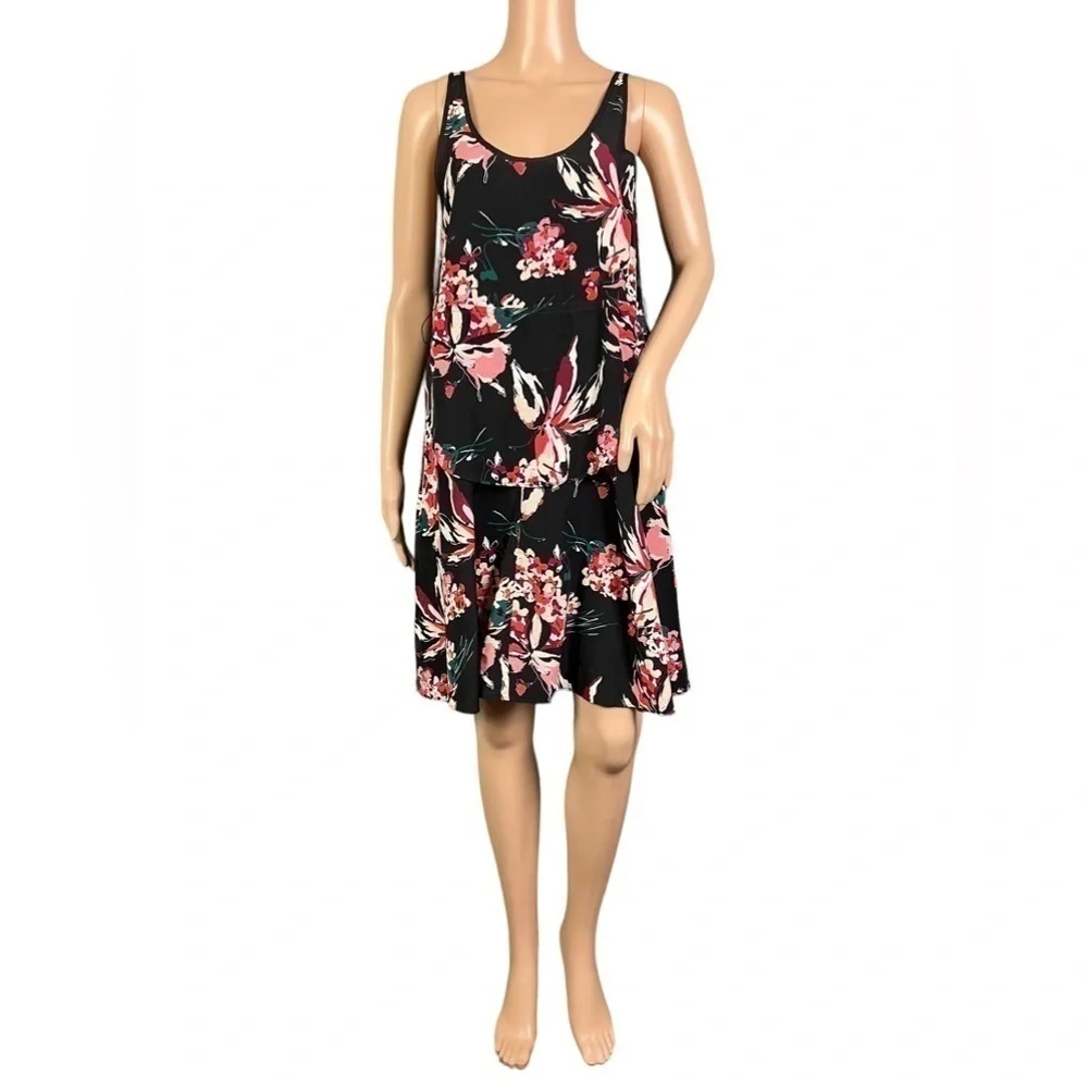 Derek Lam Crosby 10 Athleta Dress Womens Size XS  Black Floral Lily Nolita